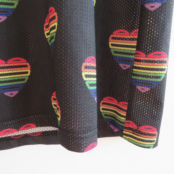 STEELE (ST33LE) Pride Heart Print Performated Open Mesh Vest Festival - Size M - Picture 8 of 14